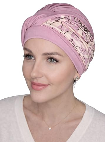 Deresina Headwear Turbante Aura in Bambù – Copricapo Chemio per Donne con Perdita di Capelli e Alopecia, Design a Fascia Regolabile, Traspirante (Visone, Taglia unica)