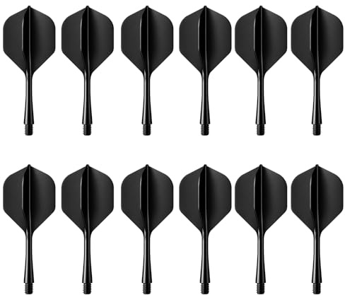 MmotZsb K Flex Flights, Dart Flights Mit Schaft, 12 Stück Dart Zubehör, Flexible Flügel Für Präzises Werfen, 68 x 31 mm Abmessungen