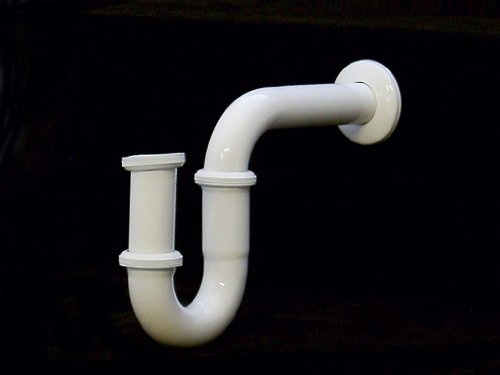 Siphon Sifon für Waschbecken 1 1/4 Zoll Weiss