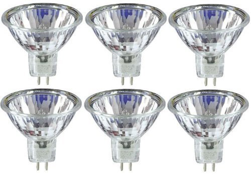 6 x STATUS 20W 12V Dichroic MR11 GU4 Halogen Lamp, Low Voltage Dimmable Reflector GU 4 Spot Light Bulbs, Cool Beam, 3 Years Life, 30° Beam Angle/ Flood