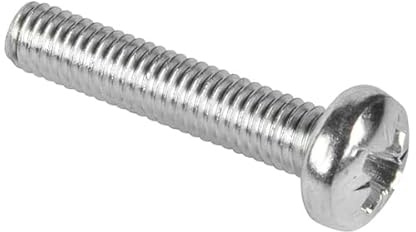 Machine Screws/Bolts Zinc Plated (BZP) Pozi Pan Head Mch Screw M4 4mm x 20mm (Pack of 100)