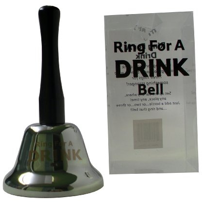 Fairly Odd Novelties Ring for a Drink Novelty Handbell, Aluminum