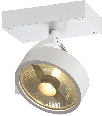 SLV KALU | Dimmbare Wand- und Deckenleuchte zur Beleuchtung innen, LED Strahler, dreh- und schwenkbar, LED Spot, Deckenstrahler, Decken-Lampen | einflammig, GU10, rund, Weiß, max. 75W