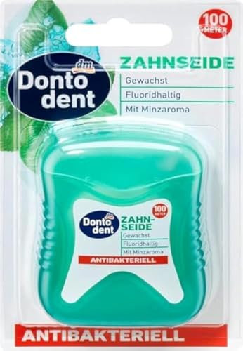 DONTODENT Hilo dental antibacteriano, 1 x 100 m