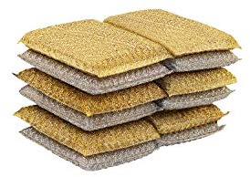 Superio Esponjas metálicas antiarañazos, Paquete de 12, 6 Plateadas, 6 Doradas