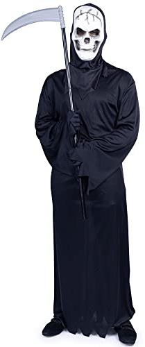 Dress Up America Costume da Grim Reaper per giochi di ruolo - Costume da Mietitore di Halloween per uomo - Costume da morte per adulti