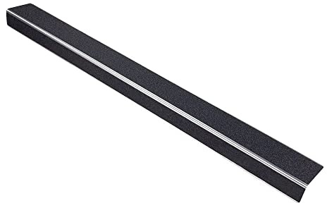 AnTina TAPES® Treppenkantenprofil Thin Line 5x60cm, schwarz | selbstklebend oder schraubbar, Antirutsch, Alu-Träger mit Antirutschbeschichtung· zertifizierte Rutschhemmung, robust