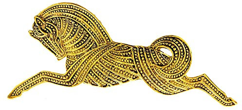 Publisit Broche Femme Originale, Broche Vêtement Femme, Broche Vintage, Animaux, Cheval, Epingle, Tendance, Bijoux Femme ou Homme (Doré)