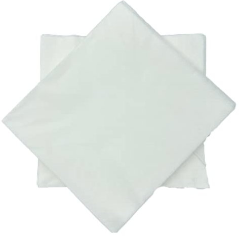 DSTOCK60 - Packung mit 100 weißen Papierservietten - reine Watte - 30 x 30 cm - 2-lagig - weiße Einweg-Servietten - Picknick, Vorspeisen, Gastronomie, Veranstaltungen...