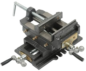 findmall 5 Inch Cross Slide Drill Press Vise 2 Way X-Y Heavy Duty Clamp Machine