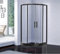 Quadrant Shower Enclosure Black 800 mm Walk in Corner Cubicle (800mm Quadrant Black)