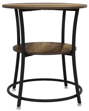 Vicco Couchtisch Quebec, Antikholz, 50 x 50 cm | mit Ablage, zur Aufbewahrung von Zeitschriften und Fernbedienungen