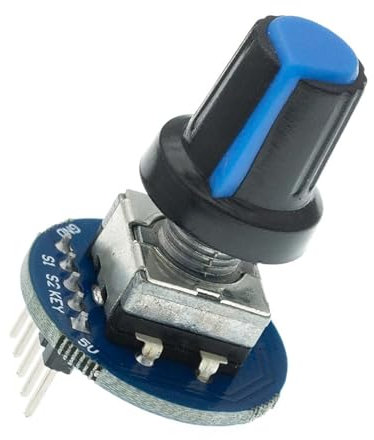 HUJWLBWF Rotary Encoder Module Brick Sensor Development Round Audio Rotating Potentiometer Knob Cap EC11 1PCS
