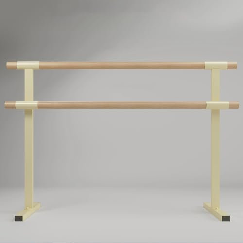 jiajulashou123 Freistehend Ballettstange für Zuhause Strapazierfähig Barre mit Holzoptik Tanzstange Stützstange Mobil für Ballet,Bewegungstraining,Stretching,rutschfest (155 * 65 * 105cm)