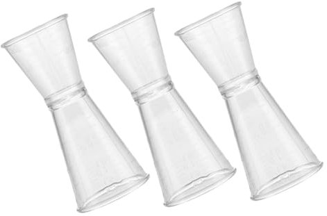 Mikinona 3pezzi Misurino in Plastica Trasparente Strumento Per Cocktail Alcolici Misurino Da Bar Per Dosare Ingredienti Precisione
