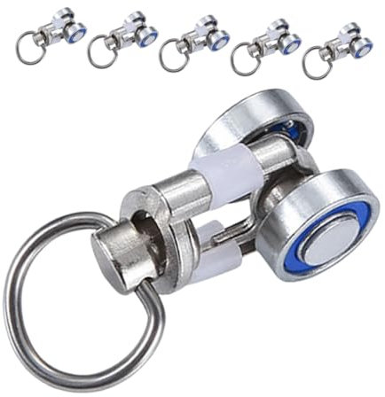 OUNONA 6piezas Rodillos Metálicos Con Rodamientos Para Riel Cortinas Ruedas Deslizantes Para Cortina De Techo Accesorios Para Sustitución y Fácil Instalación