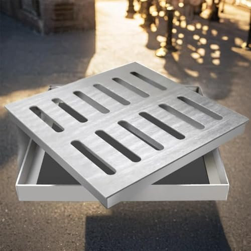 Coperture di drenaggio per esterni, griglia quadrata per grondaie da giardino, raccolta di acqua piovana, ideale per spazi esterni