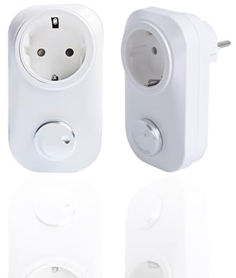 Bilihondim Steckdosendimmer|LED und Halogen Dimmer|Plug & Play Drehschalter Nur für dimmbare Leuchten geeignet