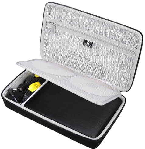 Tourmate Hard Storage Case for PJGCWB/FANGOR/HotHat/YOTON 9.5 Portable DVD Player, Portable EVA Case(Box for Sale) (Black)