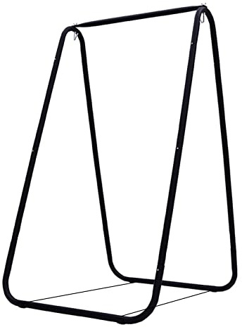 joukares Hängesessel Gestell, Tragbares Hängesessel Ständer, rutschfest, Max. Belastung 100kg, für Indoor/Outdoor, Einfach zu Montieren (hängesessel Nicht im Lieferumfang enthalten) Schwarz