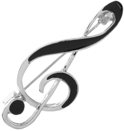 Mipcase Broches pour Femme en Alliage de Zinc Argenté de Note de Musique, Épingle pour Robe Minimaliste et Élégante, Accessoire pour Chapeaux et Vêtements