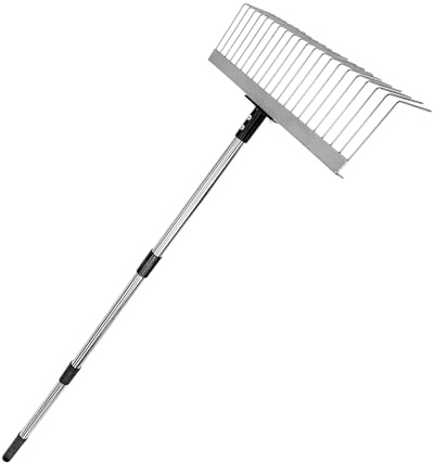 Herramienta de jardín rastrillo ajustable - Autoridad de limpieza ampliable para cortar, recolectar hojas y cuidado de la tierra, perfecto para el pasillo y el jardín. Equipo sostenible para