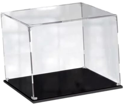 harayaa Caisse Acrylique de Comptoir pour Vitrine de Jouets et de Statues, Socle Noir