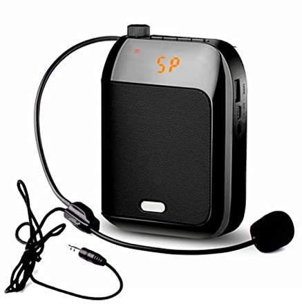 BINGNU Sprachverstärker, Sprachverstärker 15W Kabelmikrofon for die Lehrerschule College -Reiseleiterin der Fm Radio Megaphon(Noir)