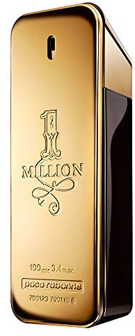 Rabanne 1 Million Eau de Toilette - Long Lasting Designer Fragrance for Men with Mandarin, Cinnamon & Amber - Luxury Men's Perfume Spray, 3.4 oz