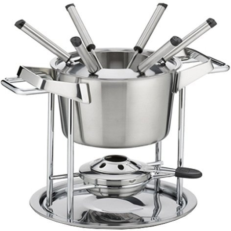 kela 16645 Fondue-Set, 11-teilig, Edelstahl, 1 L, Metall/Verchromt, Gusto