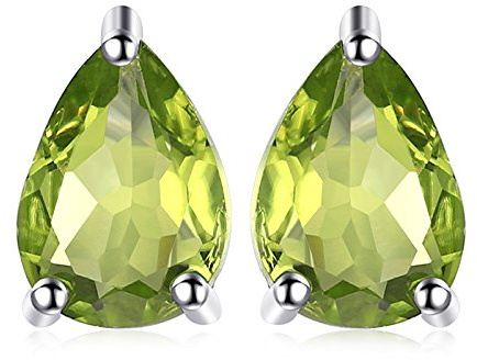 JewelryPalace 1,6ct äkta Grön Peridot Födelsesten Stiftörhängen Silver 925 Damer, Smyckeset, örhängen Silver ädelstenar Flickor, Stiftörhängen Silver Små Med Sten Kvinnor Gåva