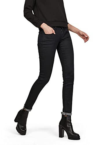 G-STAR RAW dam Jeans Lynn Mid Waist Skinny, Blue (3d dark aged 8469-2967), 23W / 30L