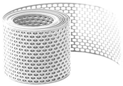 Fassadenprofile Vogelschutzgitter 5m x 80mm, Weiß Traufgitter aus PVC, Lüftungsband für optimale Fassaden- und Dachbelüftung
