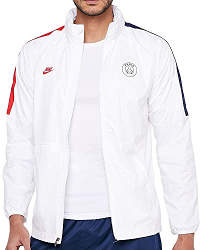 Nike Herren PSG M NK AWF LTE JKT Sport Jacket, White/Midnight Navy/(University red) (no Sponsor-Cl), S