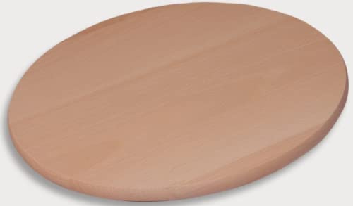 teemando® Servierteller, drehbar, 100% plastikfrei, Made in EU, 30 cm, Naturprodukt, perfekt für Pizza, Wurst- und Käse-Platte, runde drehbare Servier-Platte für Snacks