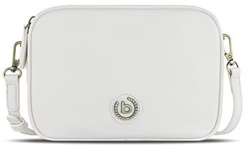 bugatti Passione Handtasche Damen Klein - Kunstleder-Tasche, kleine Umhängetasche, weiß