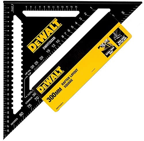 DEWALT Dewa Speed Square-Anschlagwinkel 30cm DWHT25228-0, Schwarz