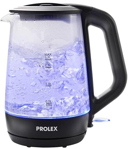 Electric Kettle Glass Kettle 1.7L Cordless Clear Kettle 2200W Removable Filter, Boil Dry Protection & Auto Shut Off, Light Up, Fast and Quiet Boiling Kettle