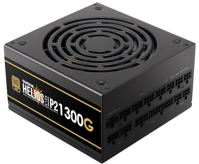GAMDIAS EU Alimentation PC ATX 1300W, Entièrement modulaire, Ventilateur Silencieux de 135 mm, 80 Plus Gold, Compatible ATX 3.0 et PCIe 5.0, 12VHPWR