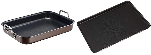Tefal Success Plat à Four Professionnel Anses Aluminium J1605902, fabriqué en France & Perfectbake Plaque A Pâtisserie Chocolat 38x28 cm Aluminium 100% Recyclé J5547002, fabriqué en France