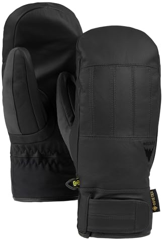 Burton Men's Gondy Gore-TEX Leather Mittens, True Black, Medium