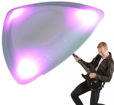 akoba Púas de Guitarra, la púa de Guitarra Brillante, la púa de Guitarra iluminada de Colores deslumbrantes, la púa LED Brillante para un Mejor Rendimiento en el Escenario