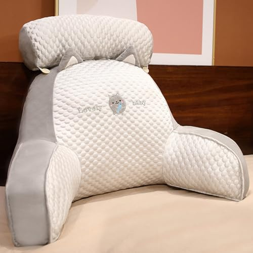 Holdes Reading Coussin De Dossier avec Accoudoirs, Oreiller De Dossier avec Accoudoirs, Coussin De Lecture pour Lit, Fauteuil De Lit, Coussin De Dossier, Support Dorsal, Cadeau, 60×40/70×50cm