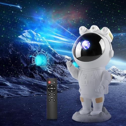 Astronaut LED Sternenhimmel Projektor Galaxy Star Nachtlicht Planetarium Projektor mit Timer und Fernbedienung - Schlafzimmer Deckenprojektion Lampe - Geschenk für Kinder und Erwachsene
