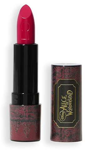 Revolution Beauty, Disney's Alice in Wonderland x Revolution Mad Hatter Barra de Labios, Maquillaje de Labios para Disfraz de Halloween, Vegano & Libre de Crueldad, Fucsia Rosa