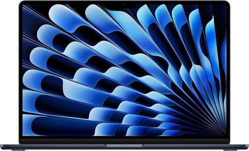 2023 Apple MacBook Air met Apple M2 Chip (15-tum, 16GB RAM, 256GB SSD Kapacitet) (QWERTY English) Midnatt (Renoverad)