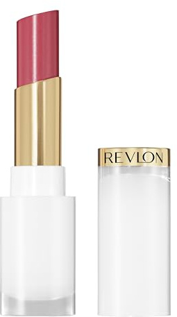 REVLON Super Lustrous Glass Shine Balm, Hydrating Tinted Lip Balm with Hyaluronic Acid, Aloe & Rose Quartz, 005 Glossed Up Rose, 0.11 oz