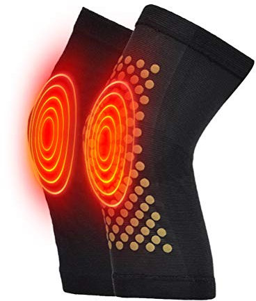 Masyrt - Winter Wormwood Self Heating Knee Braces, Heated Knee Massager, Heated Knee Brace Wrap, Self Heating Knee Support for Arthritis, Joint Pain Relief, Sports Recovery (Black)