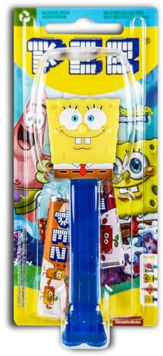 1x PEZ Spender Spongbob Schwammkopf lachend inkl. 2 x Pez Bonbons 2 x 8,5 g