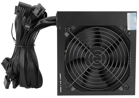 400W Alimentation, Ordinateur ATX Alimentation Alimentation Gaming Alimentation avec Ventilateur de Refroidissement de 12 Cm, Contrôle de Température Intelligente, Prise en
